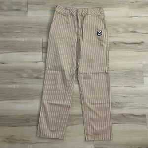 Forever 21 x Airwalk Pinstripe Pants Size Medium White Beige